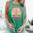 Women's Unearth a Story 2026 Summer Reading Program Flowers Book Comfort Colors Tank Top Violet Women's Unearth a Story 2026 Summer Reading Program Flowers Book Comfort Colors Tank Top Violet