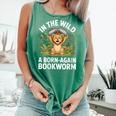 Women's Wild About Reading Book Reader Lion Zoo Animals Kids Comfort Colors Tank Top Violet Women's Wild About Reading Book Reader Lion Zoo Animals Kids Comfort Colors Tank Top Violet
