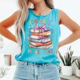 100 Days In The Books Cute Book 100 Days Of School Teachers Comfort Colors Tank Top Light Green