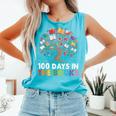 100 Days In The Books Reading Teachers Librarians School Comfort Colors Tank Top Light Green