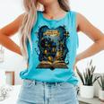 4 Books Are Portable Magic Bookish Reading Nerd Quote Comfort Colors Tank Top Light Green