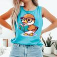 Adorable Book Lover Mallard Duck With Reading Glasses Cute Comfort Colors Tank Top Light Green Adorable Book Lover Mallard Duck With Reading Glasses Cute Comfort Colors Tank Top Light Green