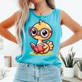 Adorable Book Lover Ostrich With Reading Glasses Cute Comfort Colors Tank Top Light Green Adorable Book Lover Ostrich With Reading Glasses Cute Comfort Colors Tank Top Light Green