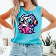 Adorable Book Lover Robot With Reading Glasses Cute Comfort Colors Tank Top Light Green Adorable Book Lover Robot With Reading Glasses Cute Comfort Colors Tank Top Light Green