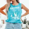 Alien Abduction UFO Lovers Comic Book Style Shirt Comfort Colors Tank Top Light Green