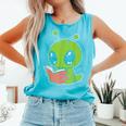 Alien Reading Book Believe In Yourself Kids Women Men Comfort Colors Tank Top Light Green Alien Reading Book Believe In Yourself Kids Women Men Comfort Colors Tank Top Light Green