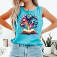 Astronomy Space Lover Books Bookworm Comfort Colors Tank Top Light Green