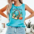Audiobook Girlie Headphones Book Tea Love Comfort Colors Tank Top Light Green Audiobook Girlie Headphones Book Tea Love Comfort Colors Tank Top Light Green