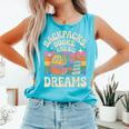 Backpacks Books And Big Dreams Cute Back To School Comfort Colors Tank Top Light Green Backpacks Books And Big Dreams Cute Back To School Comfort Colors Tank Top Light Green