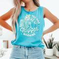 Banned Book Reading Bookish You Had Me At Trigger Warning Comfort Colors Tank Top Light Green