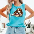 Basset Hound Books Dog Breed Graphic Comfort Colors Tank Top Light Green Basset Hound Books Dog Breed Graphic Comfort Colors Tank Top Light Green