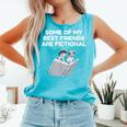 Some Of My Best Friends Are Fictional Book Lover Nerd Comfort Colors Tank Top Light Green