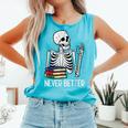Never Better Skeleton Read Reading Book Librarian Men Women Comfort Colors Tank Top Light Green Never Better Skeleton Read Reading Book Librarian Men Women Comfort Colors Tank Top Light Green