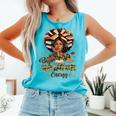 Big Cancer Energy Woman Camo Zodiac Book Teacher Comfort Colors Tank Top Light Green