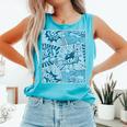 Blue Comic Book Blue Graphic Comfort Colors Tank Top Light Green