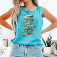 Book Abstract Art Drawing Painting Graphic Book Comfort Colors Tank Top Light Green