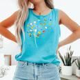 Book Dandelion Reading Lover Bookworm Bookish Librarian Read Comfort Colors Tank Top Light Green