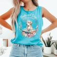Book And Dog Lover Reading Humor Librarian Comfort Colors Tank Top Light Green Book And Dog Lover Reading Humor Librarian Comfort Colors Tank Top Light Green