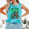 Book Dragon Reading Fantasy Comfort Colors Tank Top Light Green
