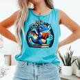 Book Dragon Reading Lover Comfort Colors Tank Top Light Green