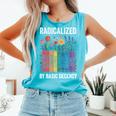 Book Flower Radicalized By Basic Decency Feminist Leftist Comfort Colors Tank Top Light Green