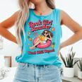 Book Girl Summer Beach Vacation Book Lover Comfort Colors Tank Top Light Green