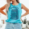 Book Lover Bookish Reader Bibliophile Book Nerd Titles Comfort Colors Tank Top Light Green