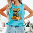Book Lover Koala Reading Bookish Library Read Books Be Kind Comfort Colors Tank Top Light Green