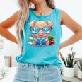 Book Lover Reading Pig Comfort Colors Tank Top Light Green Book Lover Reading Pig Comfort Colors Tank Top Light Green