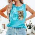 Book Lovers Books Cats Life Is Sweet Cat Lovers Comfort Colors Tank Top Light Green Book Lovers Books Cats Life Is Sweet Cat Lovers Comfort Colors Tank Top Light Green