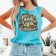 Book Nook Enthusiast Cozy Library Reader Collector Comfort Colors Tank Top Light Green