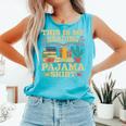 Book And Pajama This Is My Reading Pajama Bedtime Reading Comfort Colors Tank Top Light Green