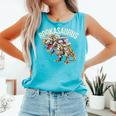 Book Reading Dinosaur T-Rex Dino Bookworm Comfort Colors Tank Top Light Green