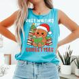 Book Reading Just Waiting For Christmas Gingerbread Comfort Colors Tank Top Light Green Book Reading Just Waiting For Christmas Gingerbread Comfort Colors Tank Top Light Green