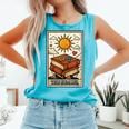 Book Reading Tarot Card The Reader Comfort Colors Tank Top Light Green