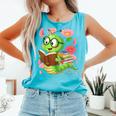Book Worm Costume World Book Day Cute Kawaii Worm Reading Comfort Colors Tank Top Light Green