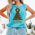 All Booked For Christmas Book Tree Book Lover Teacher Comfort Colors Tank Top Light Green