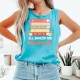 All Booked For Valentines Retro Book Lover Teacher Bookworm Premium Tri-Blend Comfort Colors Tank Top Light Green