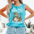 Bookish Christmas North Pole Book Club Snowman Book Worm Comfort Colors Tank Top Light Green