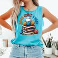 “Books Coffee & Yarn Enthusiast Cozy Reader Comfort Colors Tank Top Light Green “Books Coffee & Yarn Enthusiast Cozy Reader Comfort Colors Tank Top Light Green