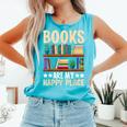 Books Are My Happy Place Comfort Colors Tank Top Light Green