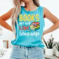 Books Are My Love Language Stack Comfort Colors Tank Top Light Green