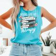Books Are My Therapy Summer Reading Book Lovers Comfort Colors Tank Top Light Green Books Are My Therapy Summer Reading Book Lovers Comfort Colors Tank Top Light Green