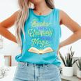 Books Are A Uniquely Portable Magic Reading Bookworm Comfort Colors Tank Top Light Green