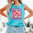 Books Are My Valentine Book Lover Heart Matching Party Comfort Colors Tank Top Light Green