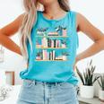 Bookshelves With Books & Plants Premium Comfort Colors Tank Top Light Green Bookshelves With Books & Plants Premium Comfort Colors Tank Top Light Green