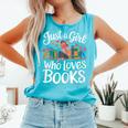 Bookworm Book Just A Girl Who Loves Books Comfort Colors Tank Top Light Green