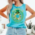 Bookworm Irish All Booked For St Patrick's Day Book Lover Comfort Colors Tank Top Light Green
