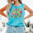 All Is Calm Said No Teacher Ever Book Christmas Tree Comfort Colors Tank Top Light Green