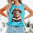 Capybara Bookworm Rodent Reading a Book Comfort Colors Tank Top Light Green